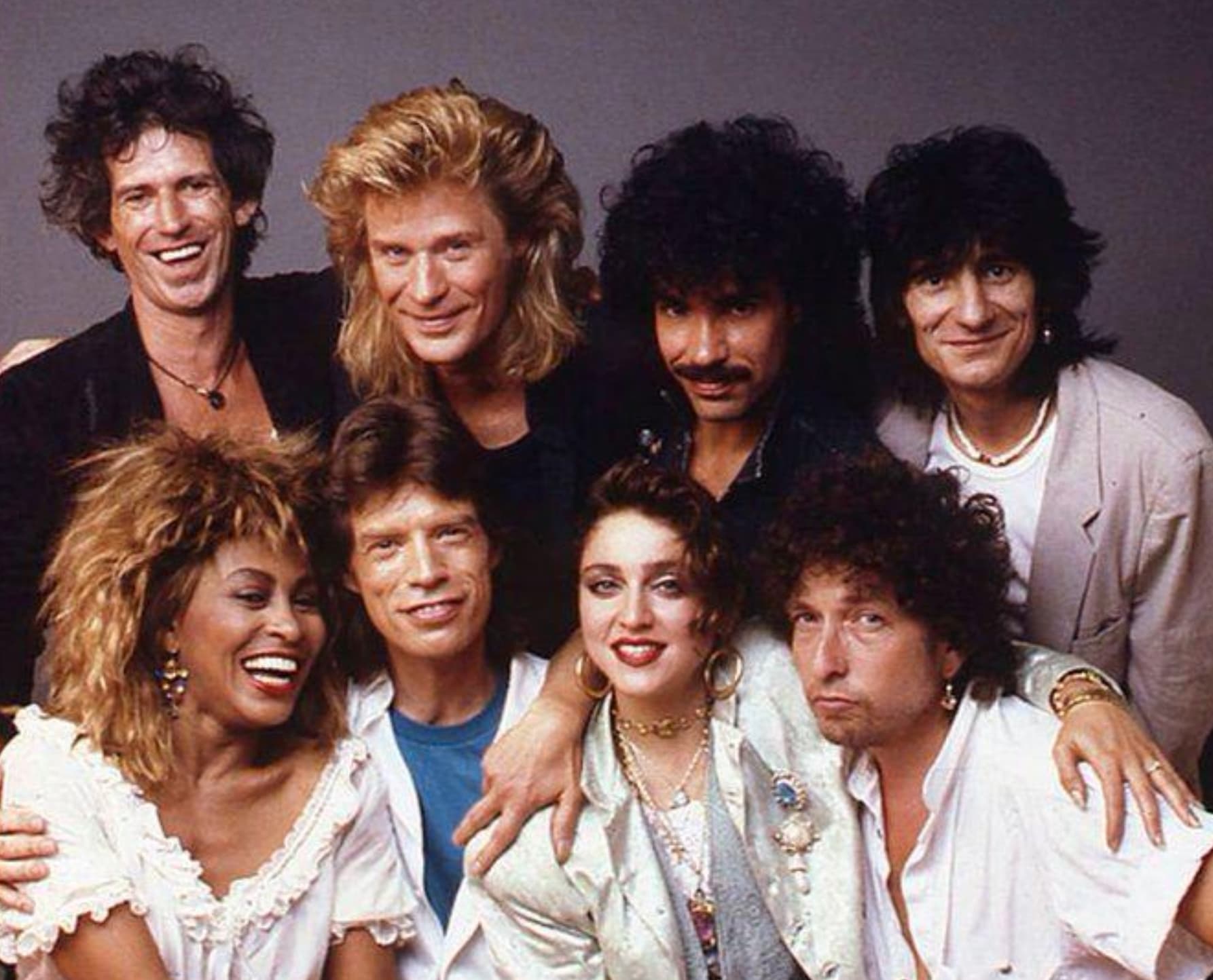 tina turner mick jagger madonna y bob dylan